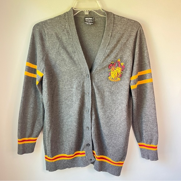 Harry Potter Gryffindor Cardigan with Yellow and Red Stripes - Picture 1 of 7